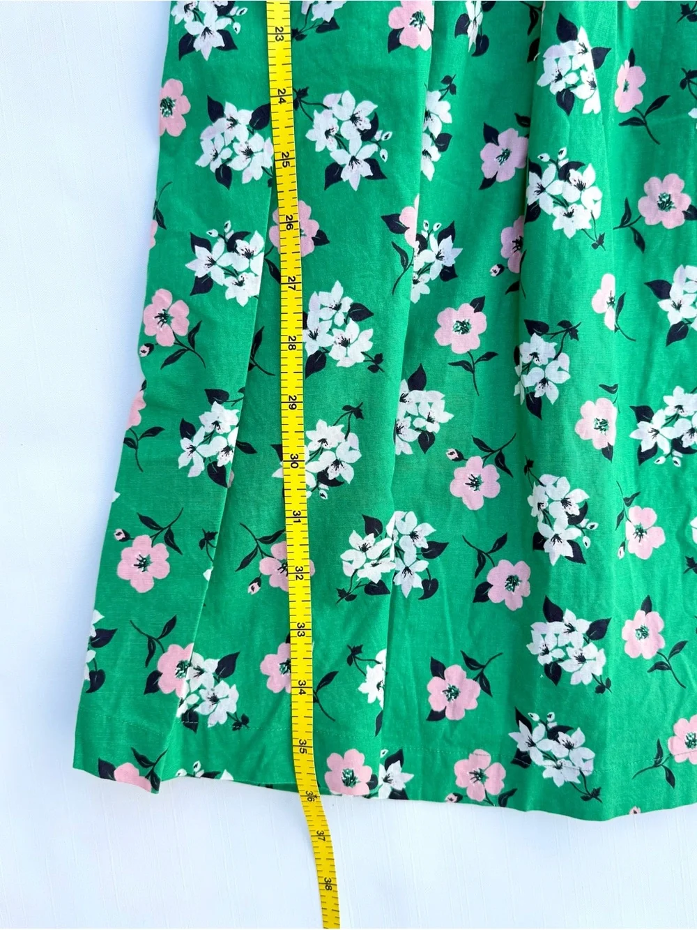 Kate Spade Lily Blooms Blaire Green Floral Smocked Dress Size S